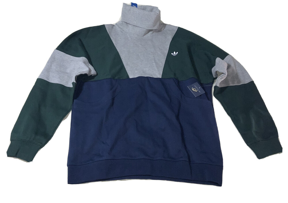 Adidas Originals Samstag Polo Neck Sweatshirt Men’s L Multicolor FM2208 Large
